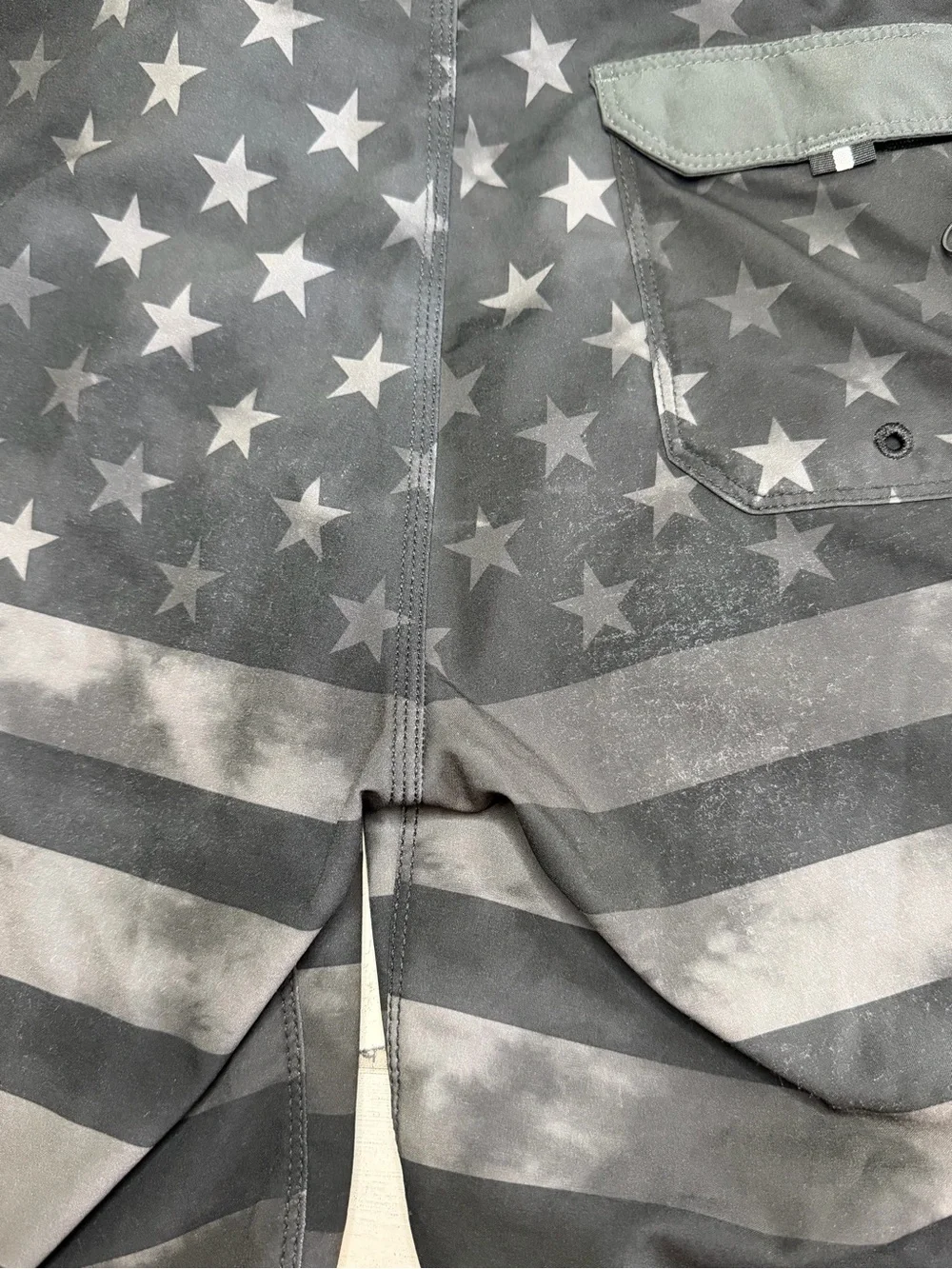 Hurley Phantom Boardshorts Size 30 Black American Flag